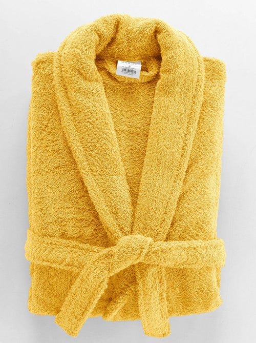 Peignoir Col Chale Tendresse gris perle - Kiabi