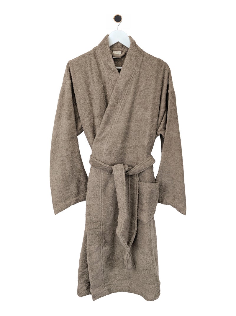 Peignoir col kimono EFFICIENCE PURE Col kimono Marron clair - Kiabi