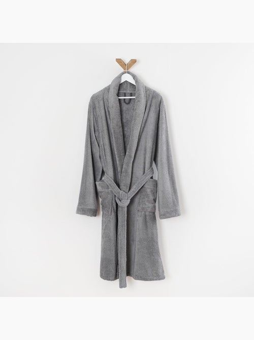 Peignoir coton éponge col chale  éponge PREMIUM - Kiabi