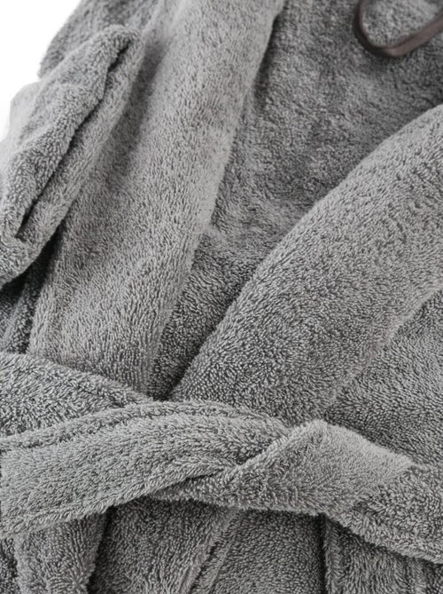 Peignoir coton éponge col chale  éponge PREMIUM - Kiabi