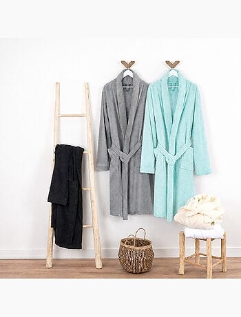 Peignoir coton éponge col chale éponge PREMIUM