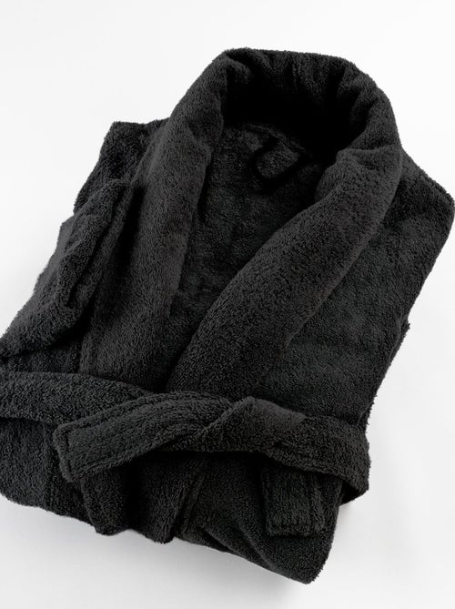 Peignoir coton éponge col chale  éponge PREMIUM - Kiabi