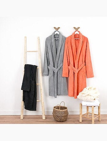 Peignoir coton éponge col chale éponge PREMIUM