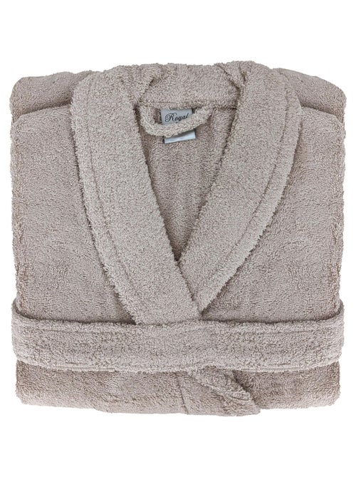 Peignoir coton ROYAL CRESENT col châle - Kiabi