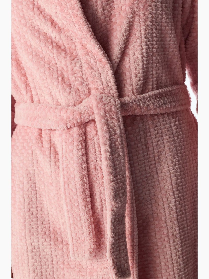 Peignoir countryside fluffy à manches longues penti Rose - Kiabi