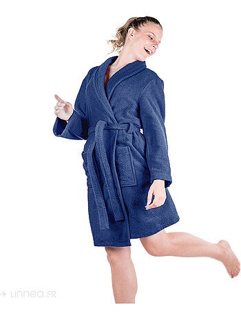 Peignoir de bain ALPHA col châle