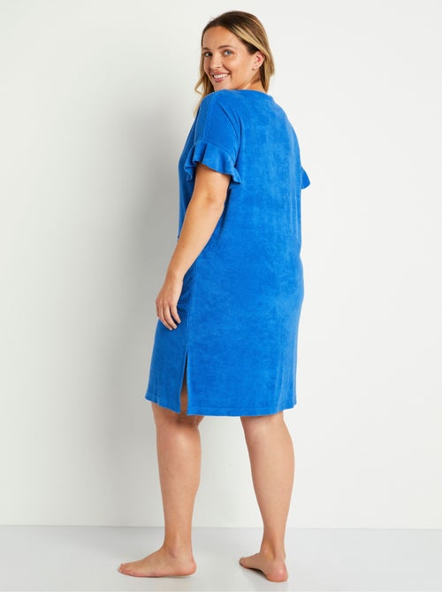 Peignoir de bain coton uni zippé - Afibel - Kiabi