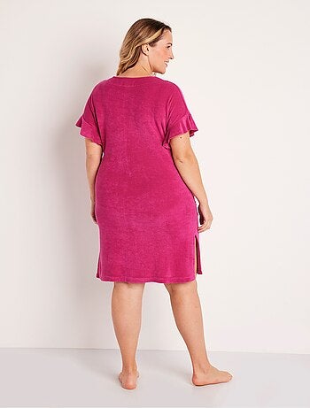 Peignoir de bain coton uni zippé - Afibel