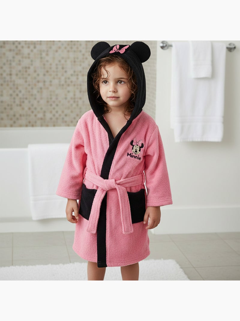 Peignoir de bain Disney Minnie nœud - 100% Polyester Rose - Kiabi