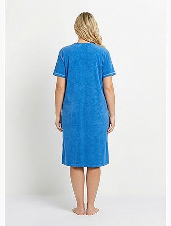 Peignoir de bain éponge coton uni zippé - Afibel