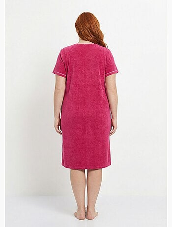 Peignoir de bain éponge coton uni zippé - Afibel