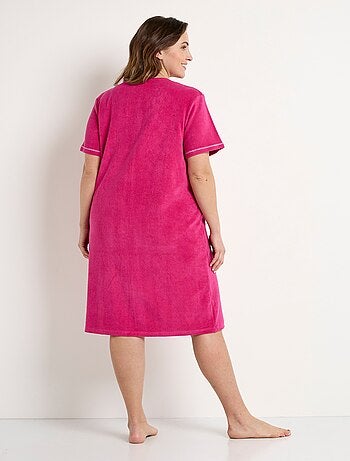 Peignoir de bain éponge coton uni zippé