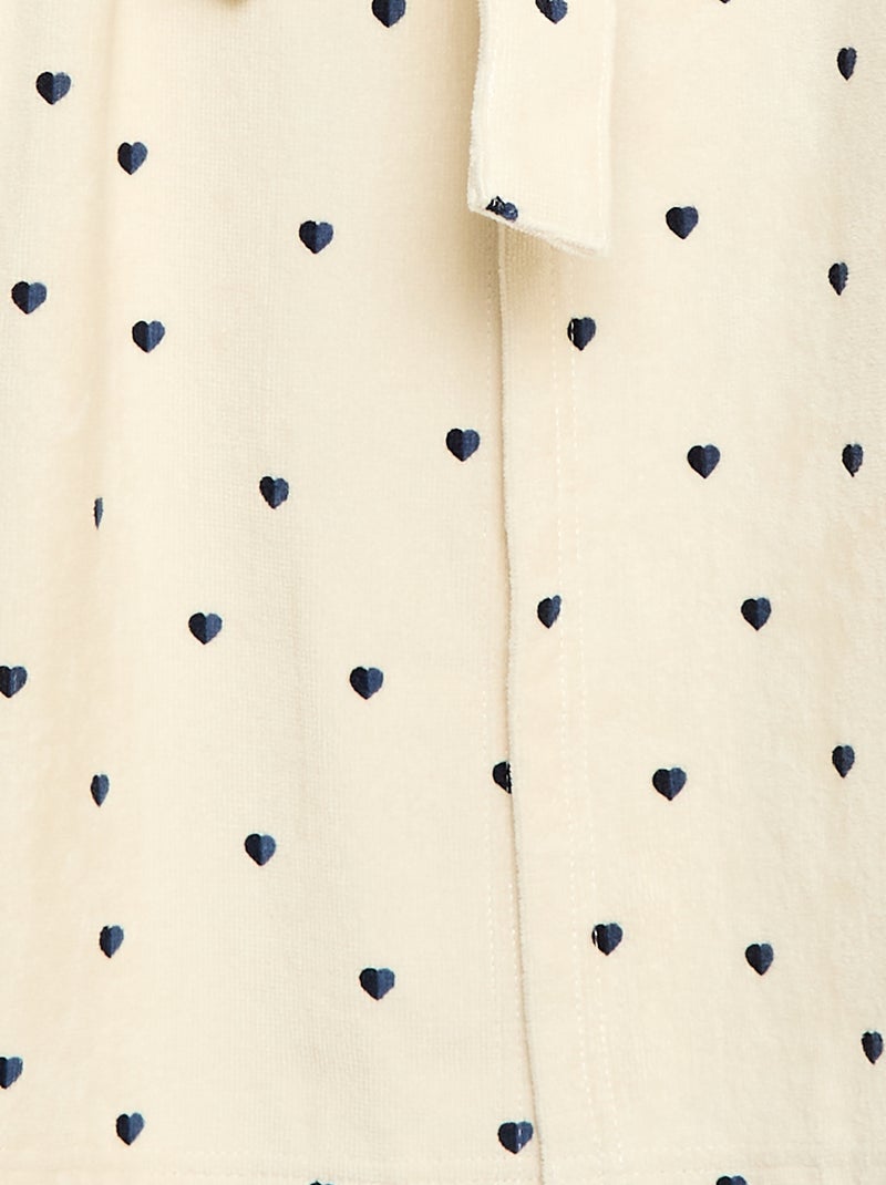 Peignoir de bain éponge en coton Blanc - Kiabi