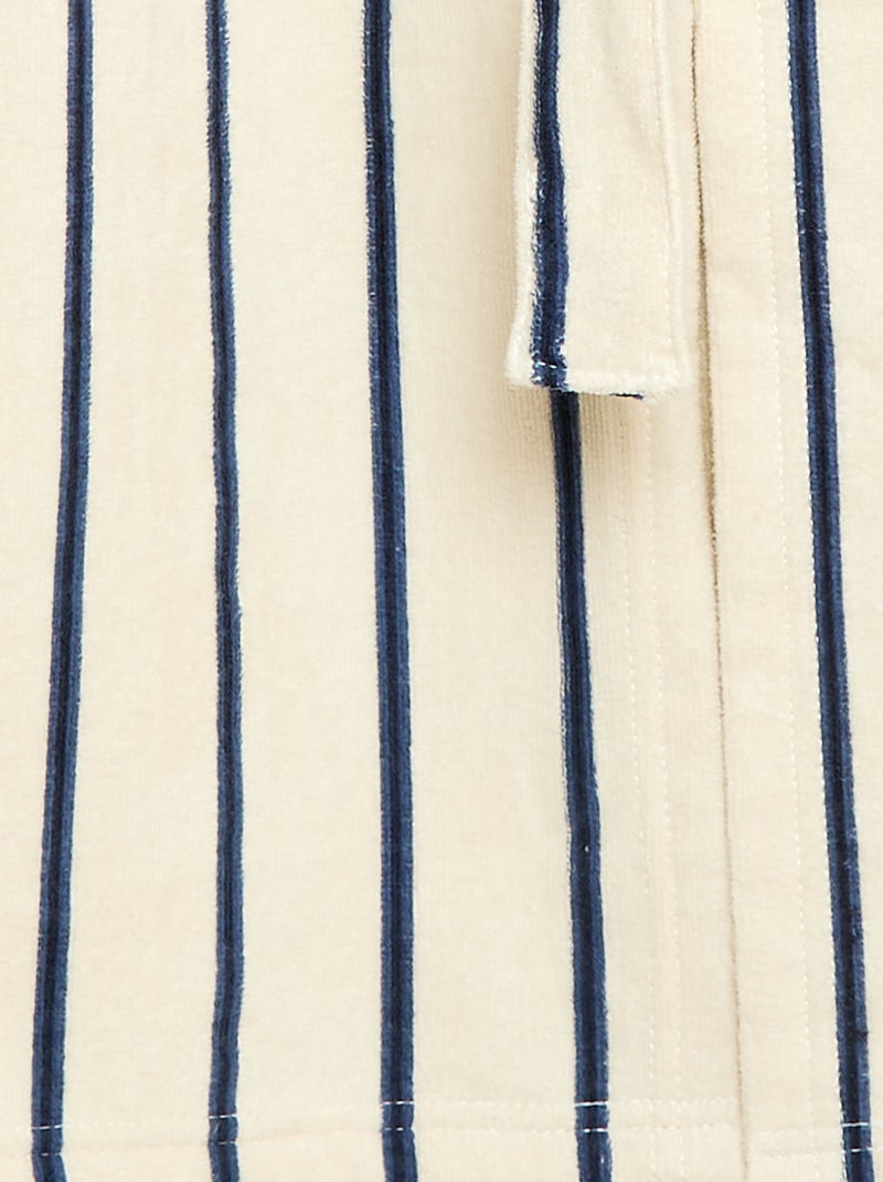 Peignoir de bain éponge en coton Blanc - Kiabi