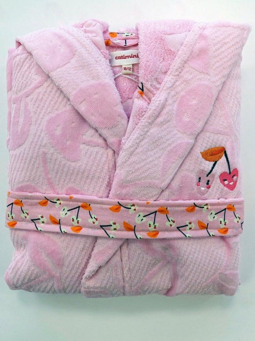 Peignoir de bain fille Escapade Kawaii - 10/12 ans - 100% Coton - 400 GSM - Rose - Kiabi
