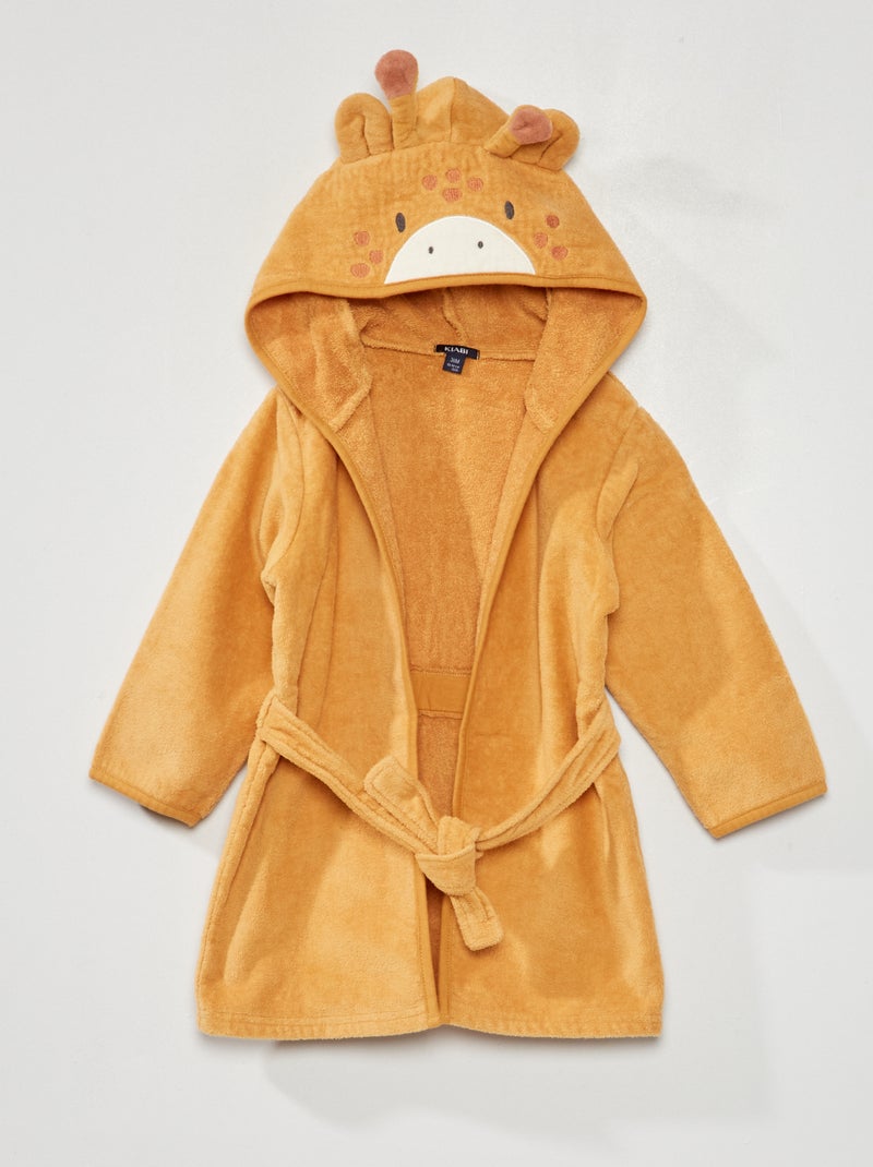 Peignoir de bain 'girafe' Orange - Kiabi