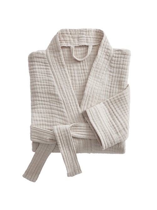 Peignoir de bain S/M ou L/XL Gaze de Coton - Kiabi