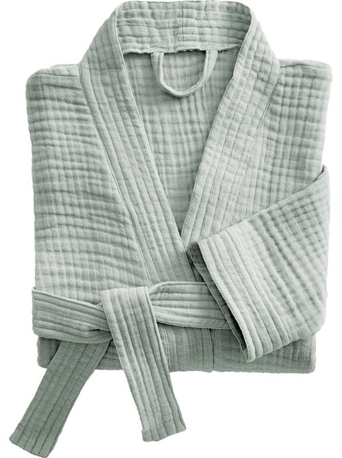 Peignoir de bain S/M ou L/XL Gaze de Coton - Kiabi
