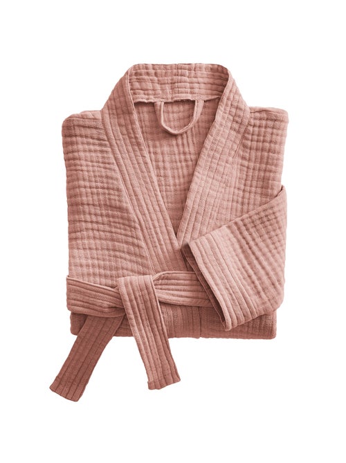 Peignoir de bain S/M ou L/XL Gaze de Coton - Kiabi