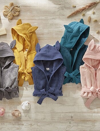 Peignoir De Bain Soft Bambou Indigo (0-2 Ans)