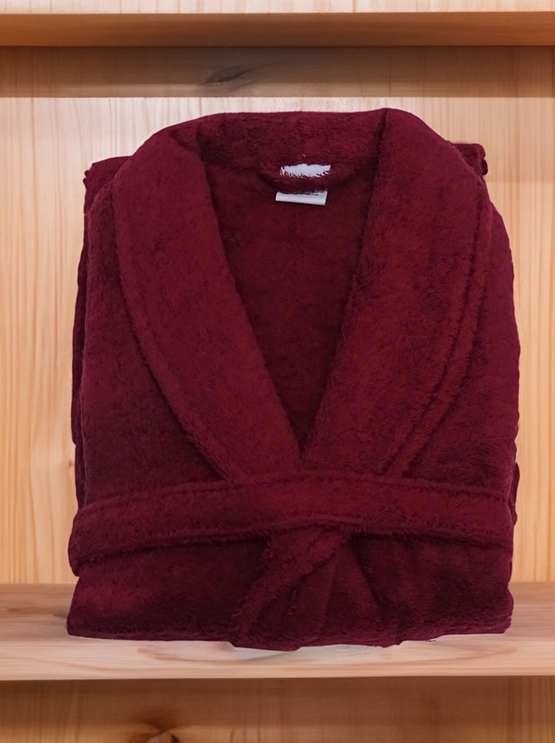 Peignoir de bain uni et coloré Bordeaux - Kiabi