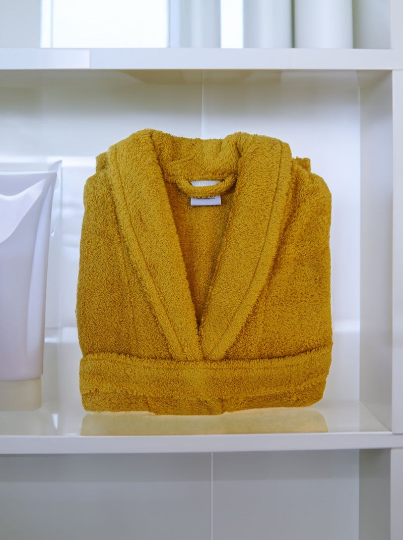 Peignoir de bain uni et coloré Jaune - Kiabi