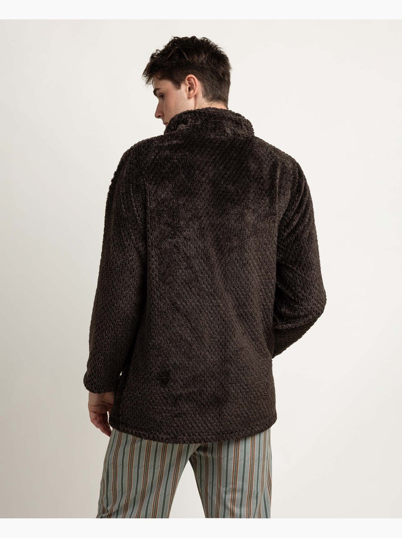Peignoir de course chaud à manches longues pour homme ADMAS Marron - Kiabi
