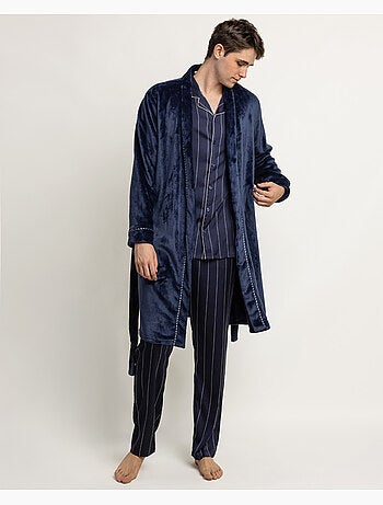 Peignoir de luxe à manches longues et chaudes pour homme ADMAS LUXURY, orné de perles.