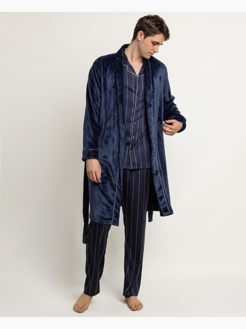 Peignoir de luxe à manches longues et chaudes pour homme ADMAS LUXURY, orné de perles. - Kiabi