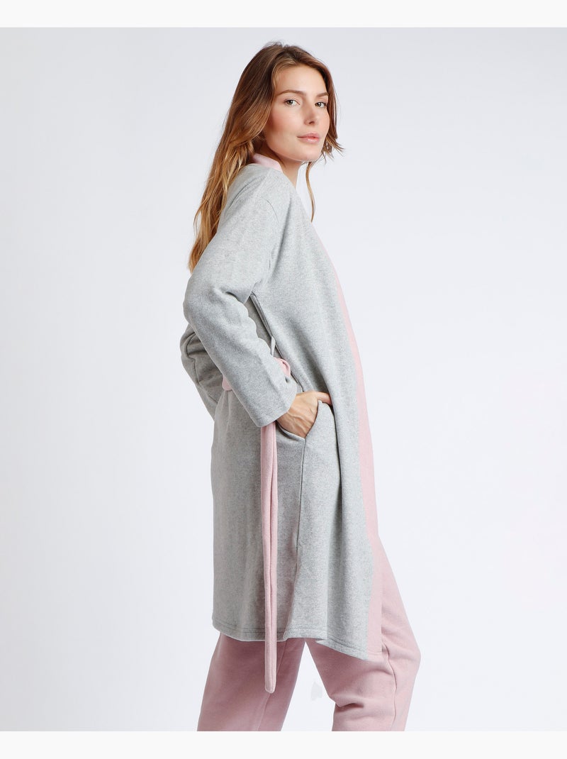Peignoir de nuit à manches longues pour femme ADMAS Gris chiné - Kiabi
