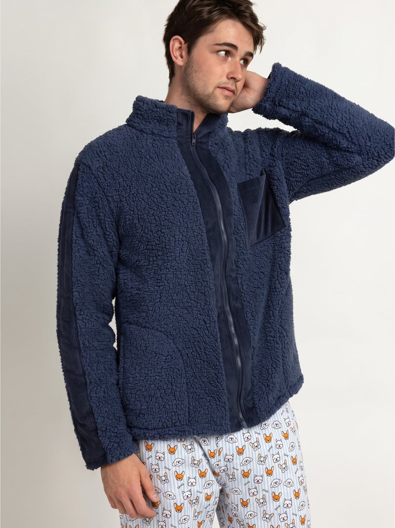 Peignoir de ski chaud à manches longues pour homme ADMAS Bleu - Kiabi