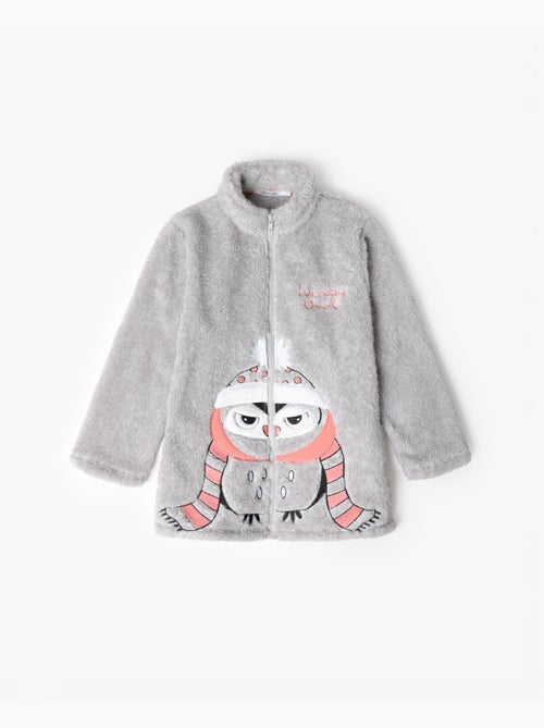 Peignoir d'hiver chaud à manches longues motif hibou ADMAS pour filles - Kiabi Peignoir d'hiver chaud à manches longues motif hibou ADMAS pour filles - Kiabi