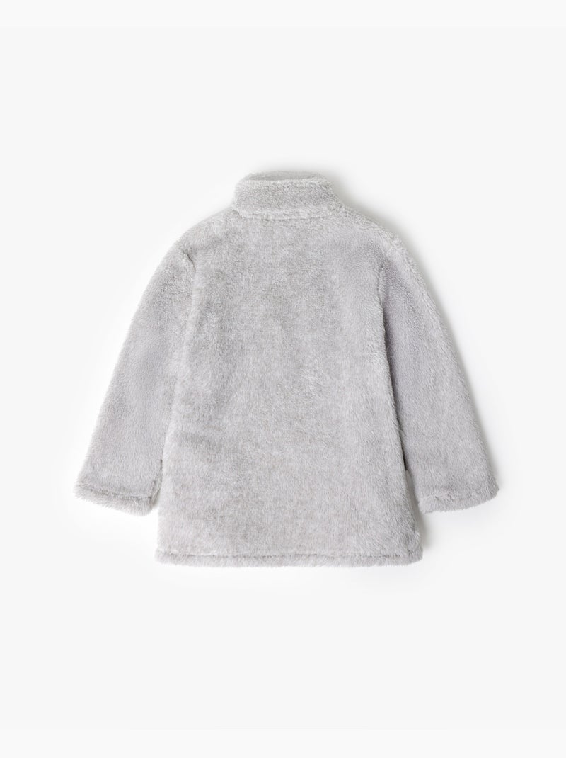 Peignoir d'hiver chaud à manches longues motif hibou ADMAS pour filles Gris chiné - Kiabi