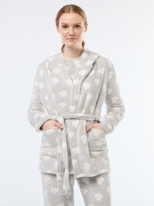 Peignoir doux en polaire - Kiabi