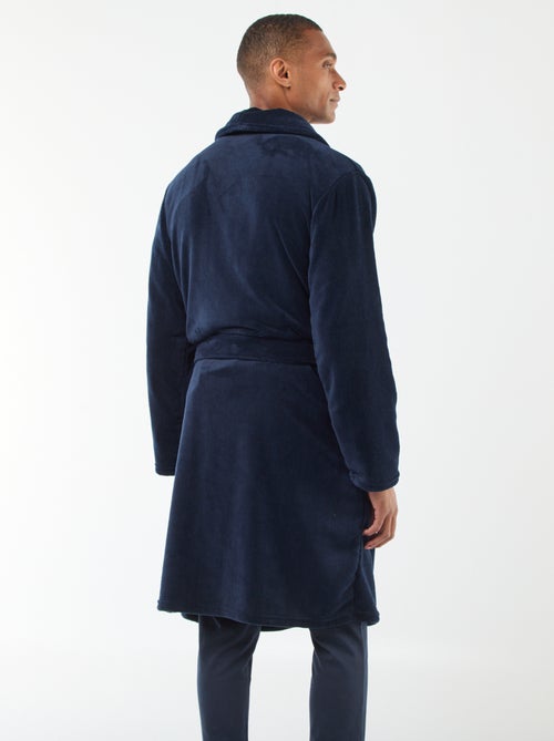 Peignoir doux uni - Kiabi