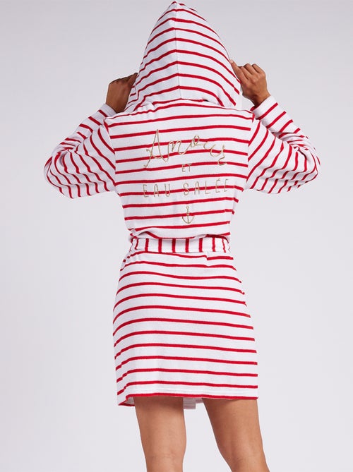 Peignoir EAU SALEE rouge - MELISSA BROWN - Kiabi Peignoir EAU SALEE rouge - MELISSA BROWN - Kiabi