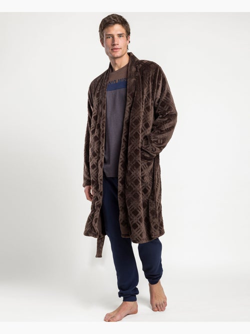 Peignoir élégant chaud à manches longues pour homme ANTONIO MIRO - Kiabi Peignoir élégant chaud à manches longues pour homme ANTONIO MIRO - Kiabi