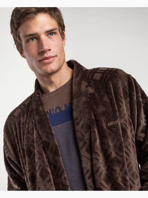 Peignoir élégant chaud à manches longues pour homme ANTONIO MIRO - Kiabi Peignoir élégant chaud à manches longues pour homme ANTONIO MIRO - Kiabi