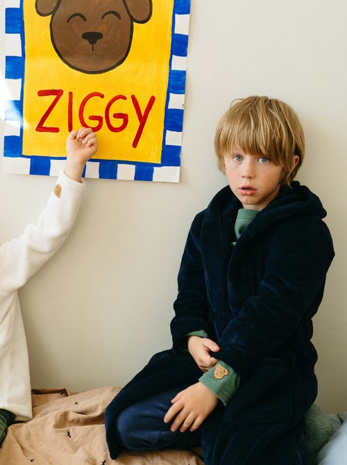 Peignoir en Coraline avec Capuche et Ceinture - Kiabi