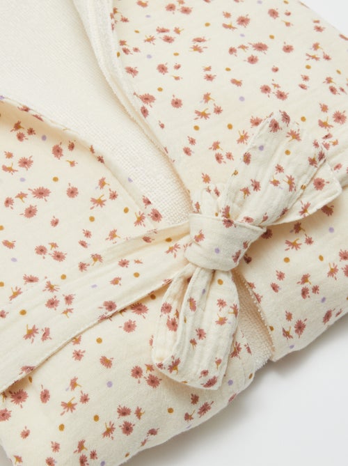 Peignoir en éponge et gaze de coton - Kiabi Home - Kiabi