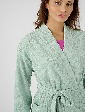 Peignoir en éponge jacquard - Damart