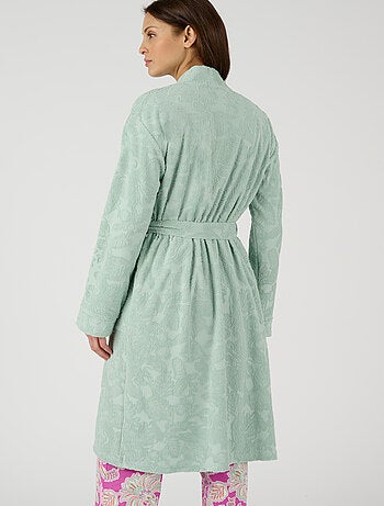 Peignoir en éponge jacquard - Damart