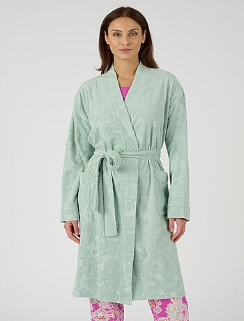 Peignoir en éponge jacquard - Damart