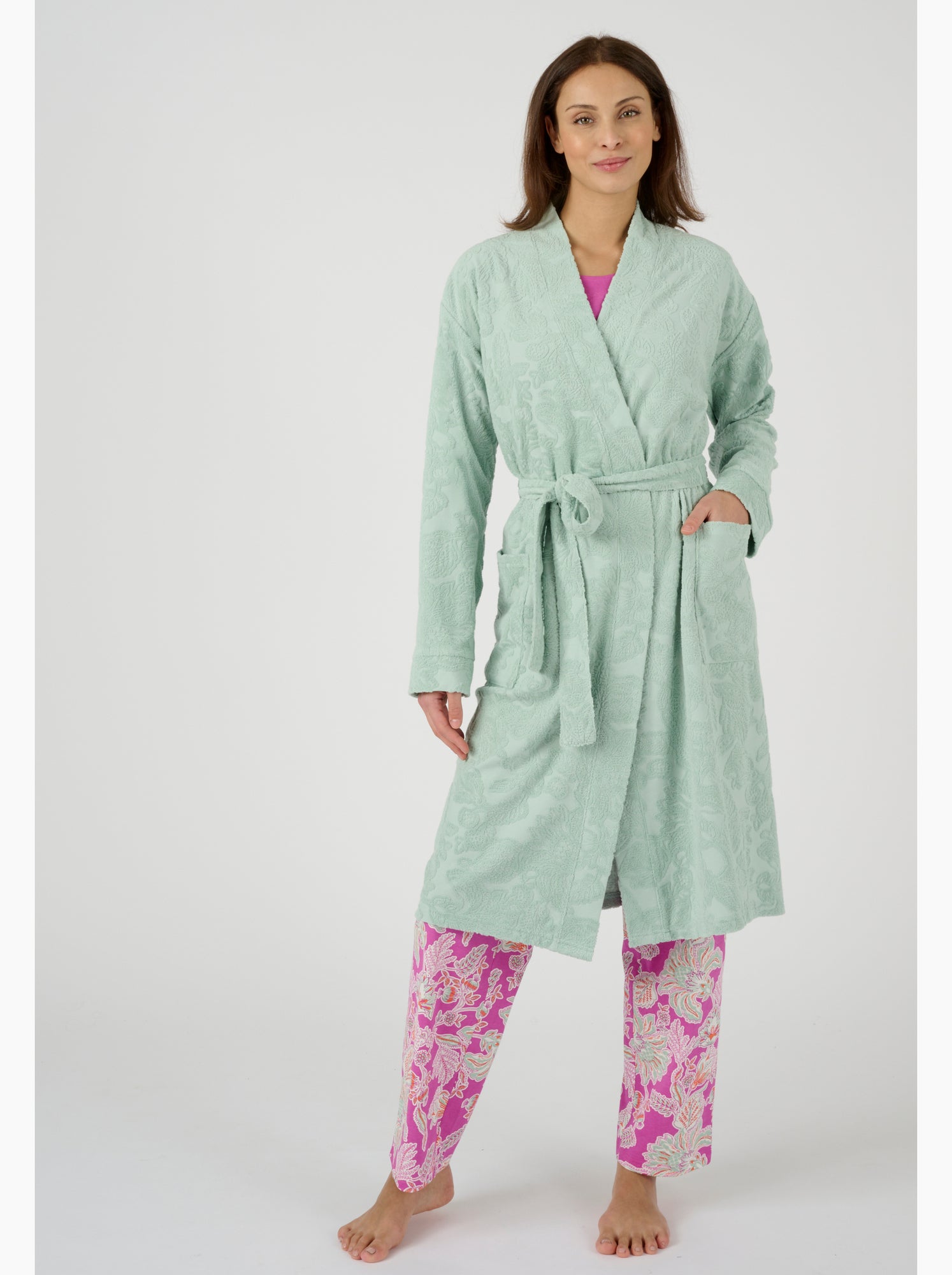 Robe De Chambre Longue Femme En Flanelle Douce - Capuche, Fermeture éclair, Poches, Ceinture - Taille XS à XXL - 2