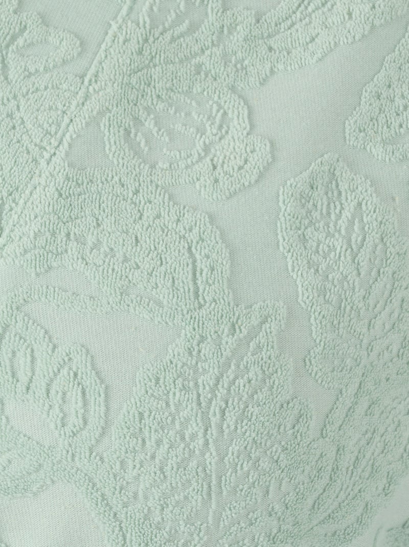Peignoir en éponge jacquard - Damart Vert d'eau - Kiabi