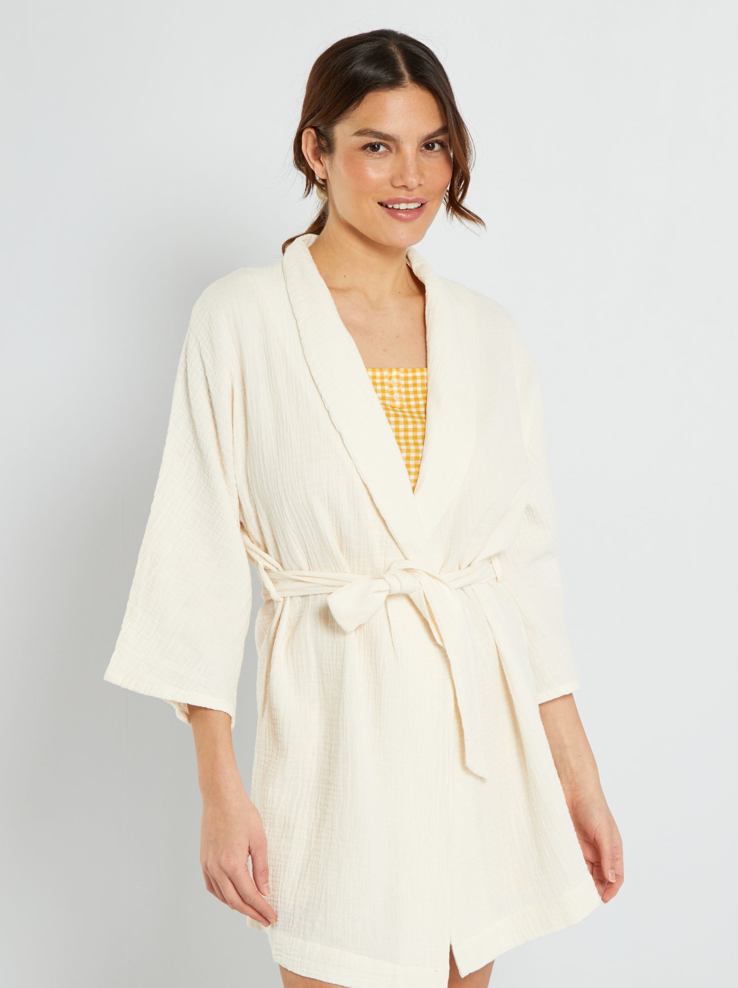 Peignoir Bébé Bambou Et Gaze Coton BB&Co 0-2 Ans - Capuche Oreilles Lapin, Ceinture - Ultra Doux Après Le Bain - 2
