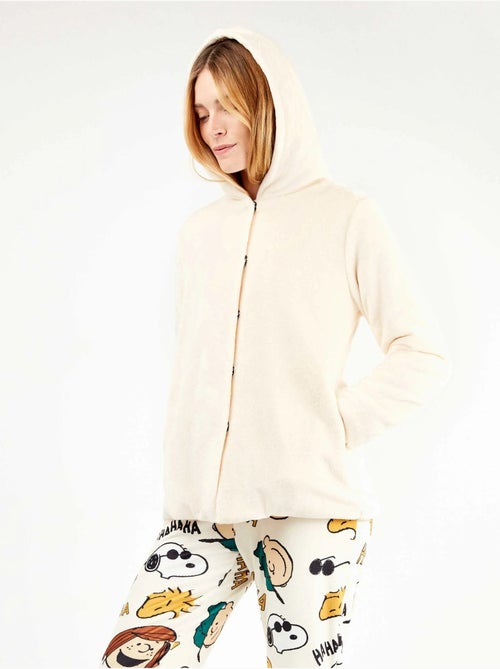 Peignoir en peluche ultra doux - Kiabi