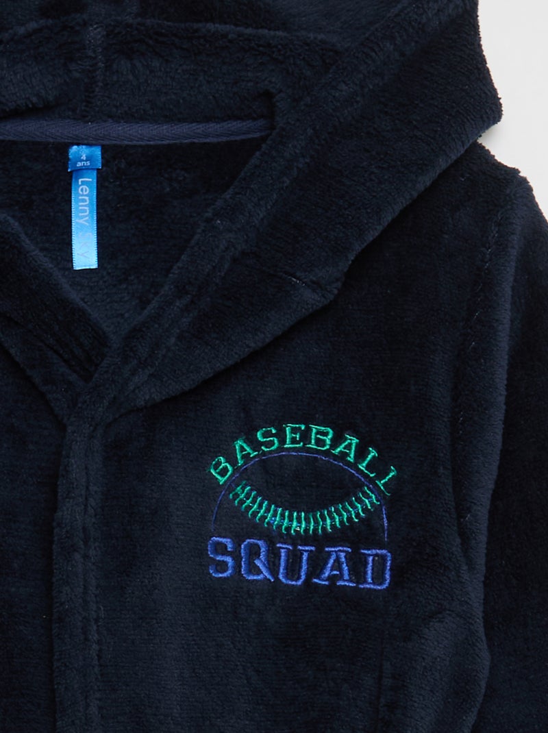 Peignoir en polaire Bleu - Kiabi