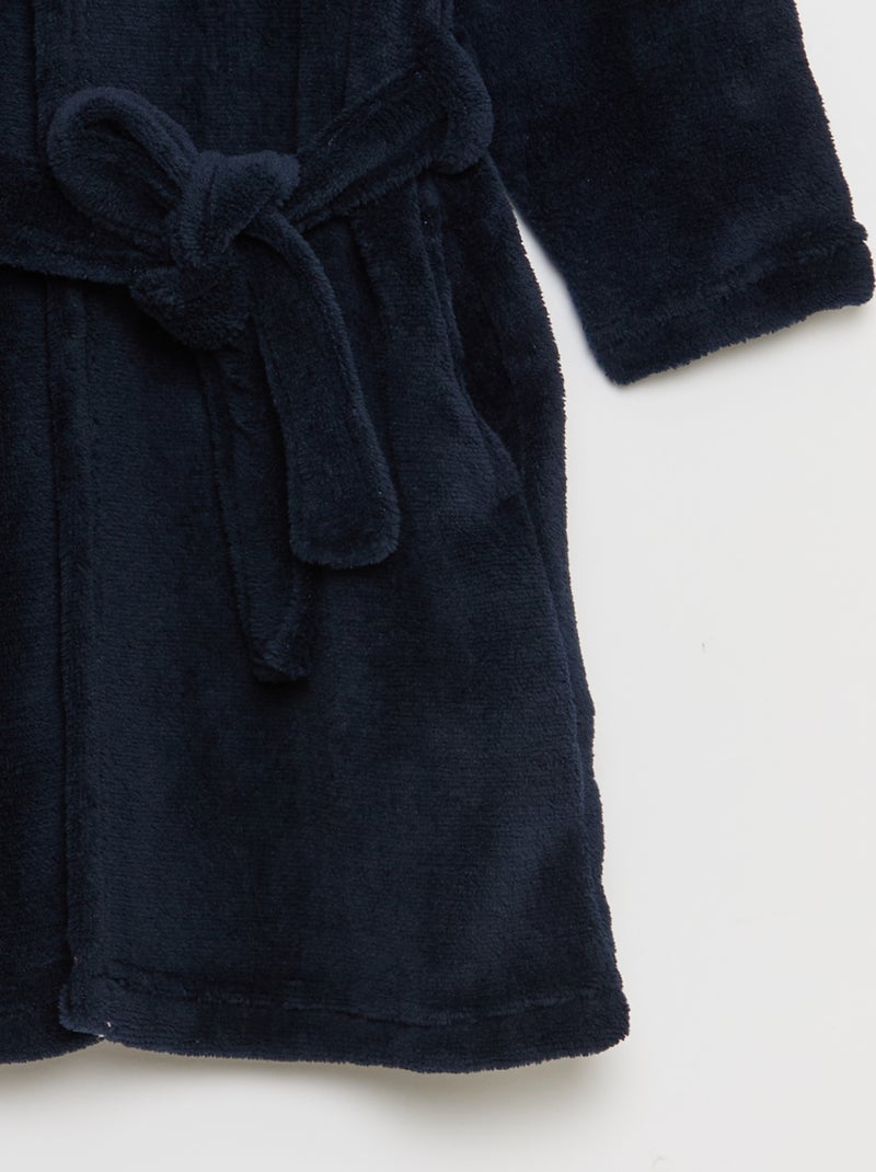 Peignoir en polaire Bleu - Kiabi