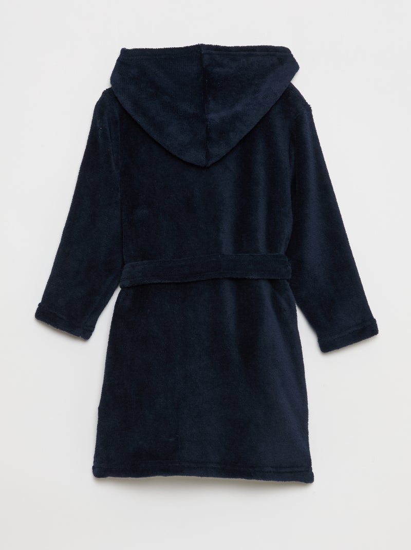 Peignoir en polaire Bleu - Kiabi